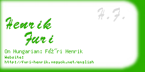 henrik furi business card